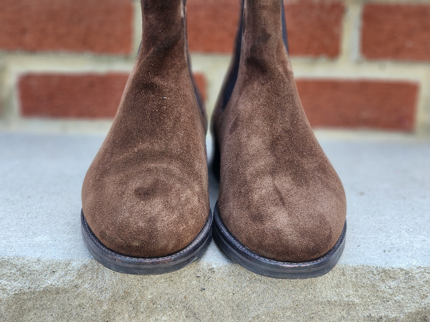 J.FitzPatrick - Suede Chelsea Boots - Dark Brown - US 7.5