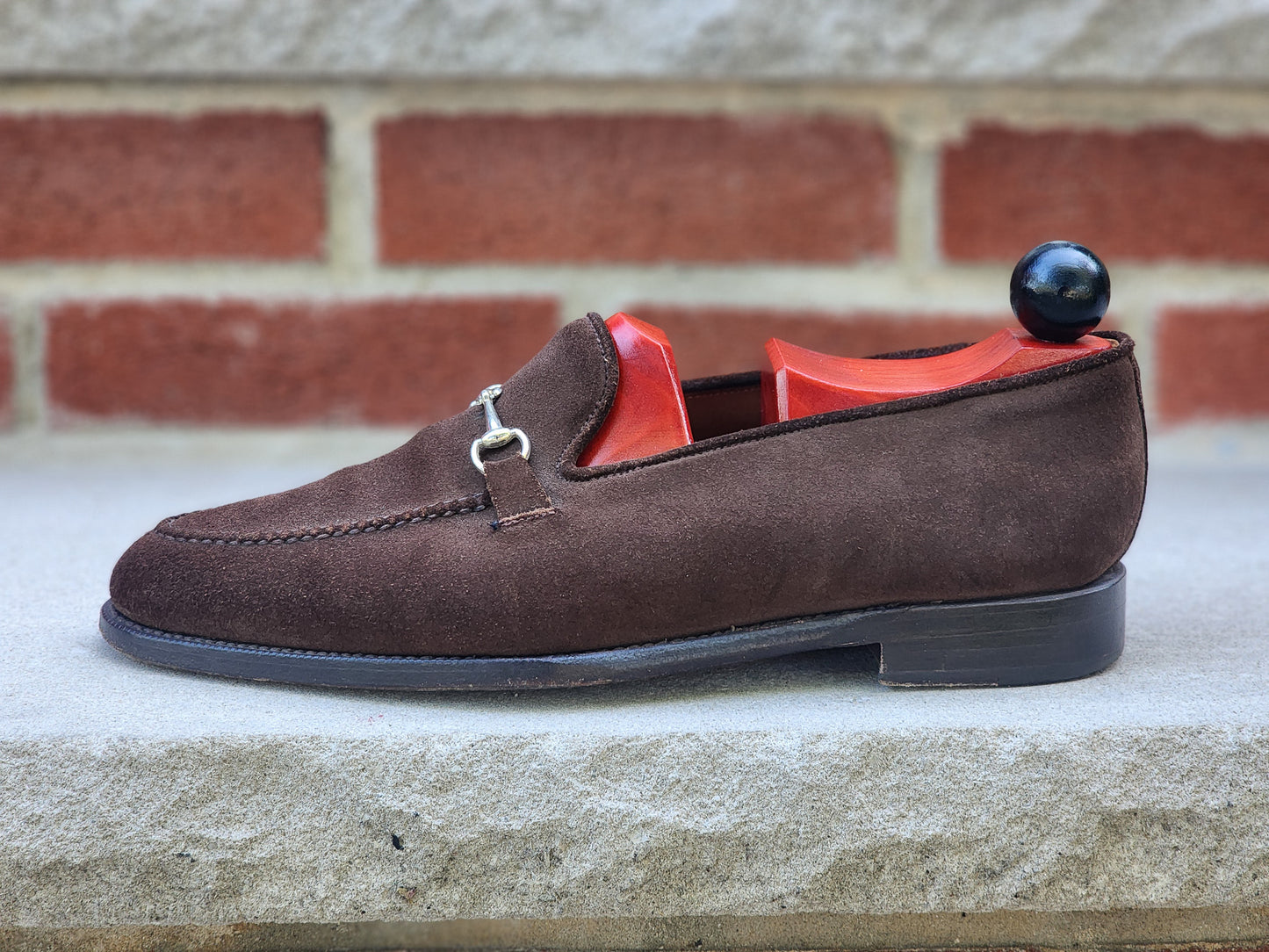 J.FitzPatrick - Mocasines de ante con detalle - Marrón oscuro