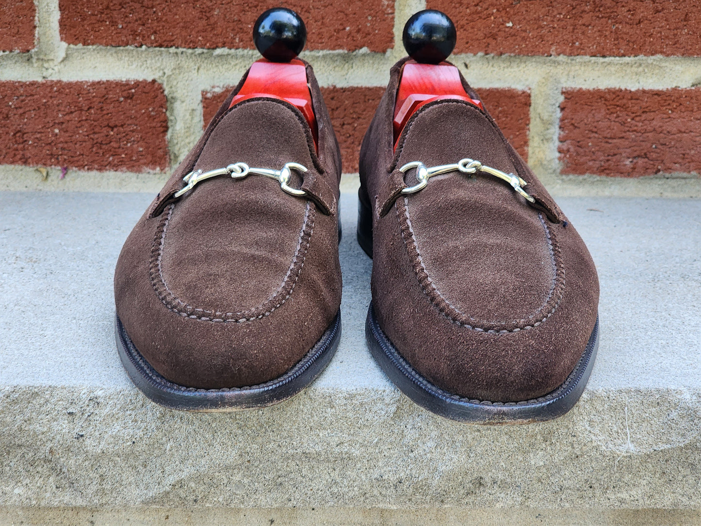 J.FitzPatrick - Mocasines de ante con detalle - Marrón oscuro