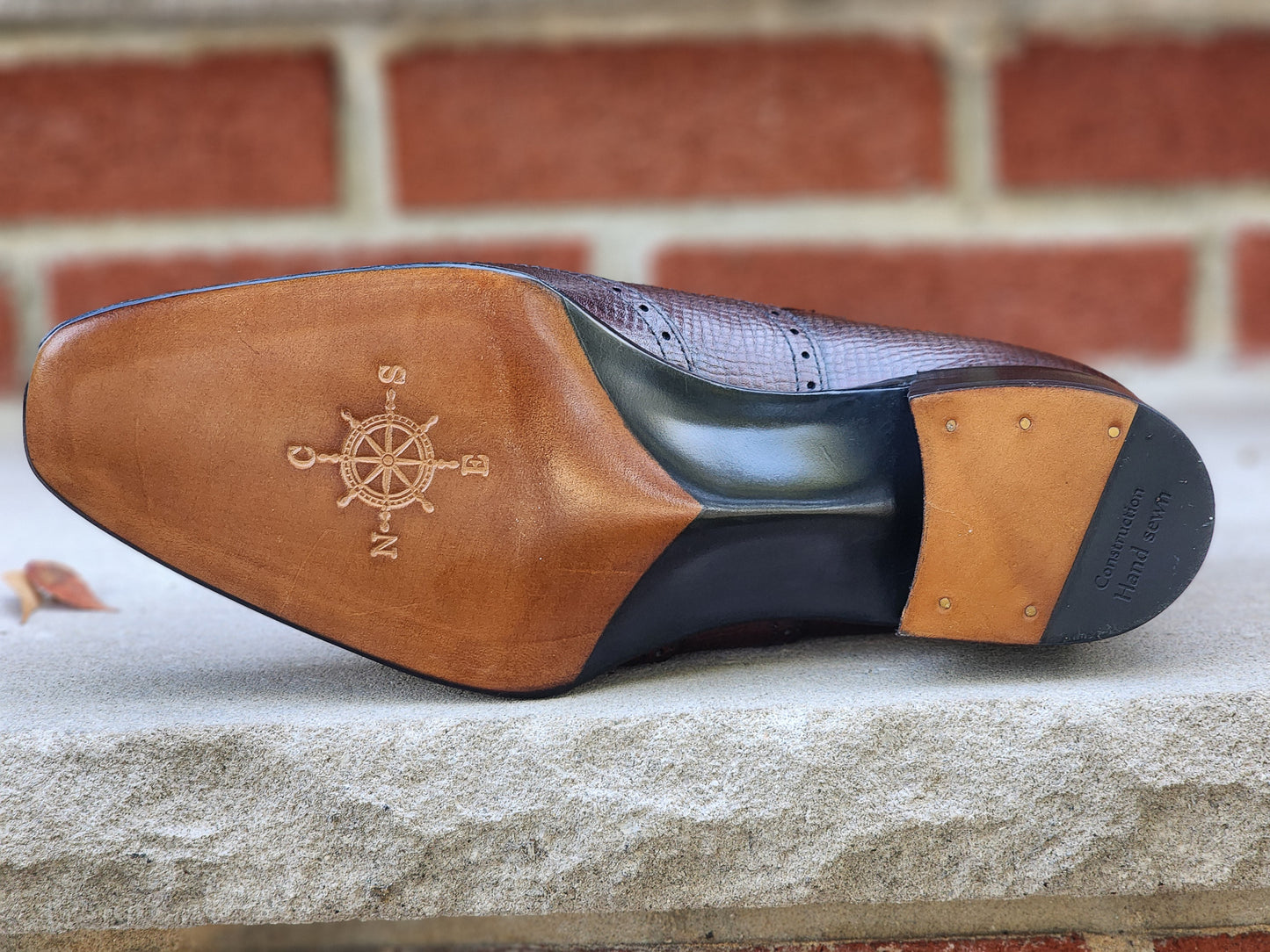 CNES - Full Brogue Lazyman - Dark Brown Hatch Grain - US 7