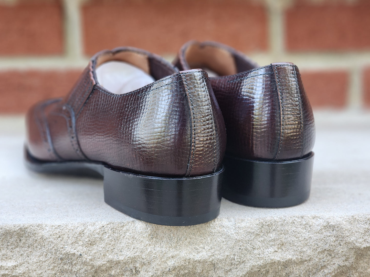 CNES - Full Brogue Lazyman - Dark Brown Hatch Grain - US 7