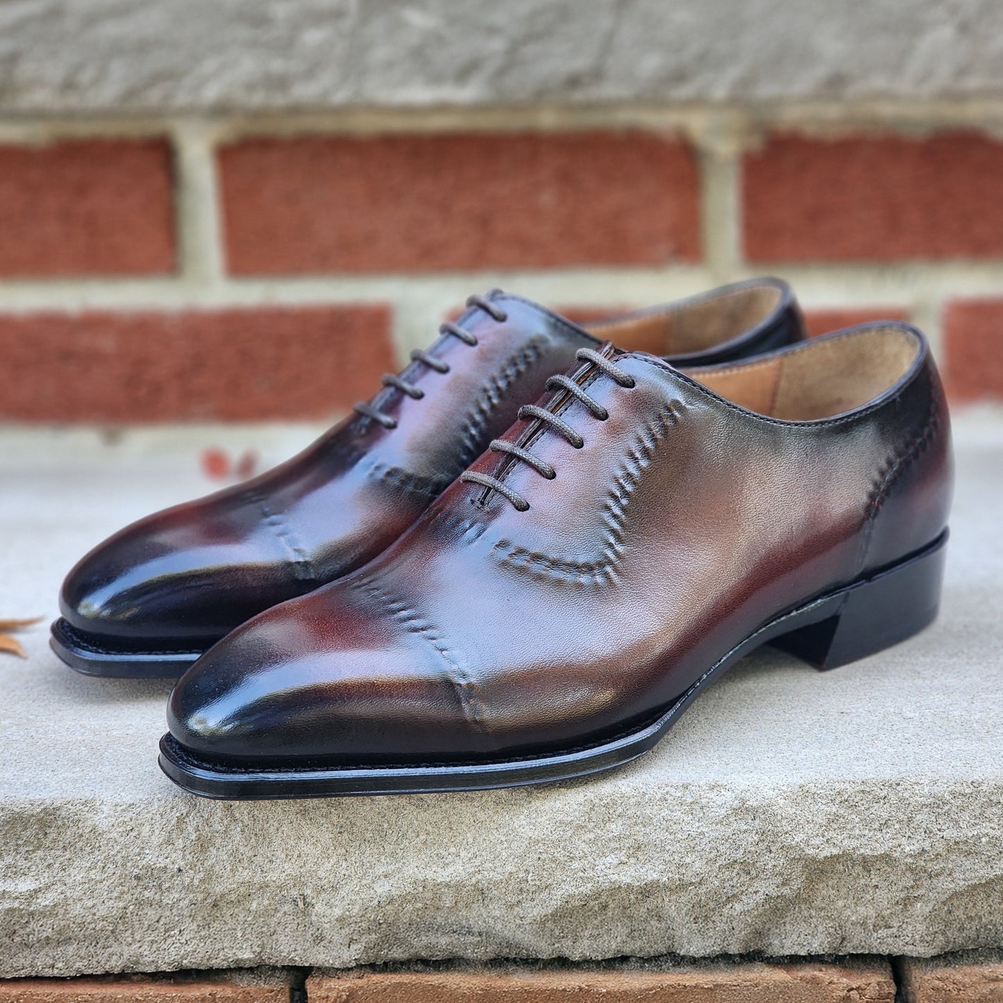 CNES - Whole Cut Adelaide Oxford - Dark Brown Burnished - US 7