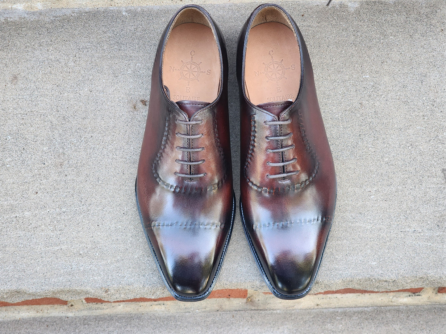 CNES - Whole Cut Adelaide Oxford - Dark Brown Burnished - US 7