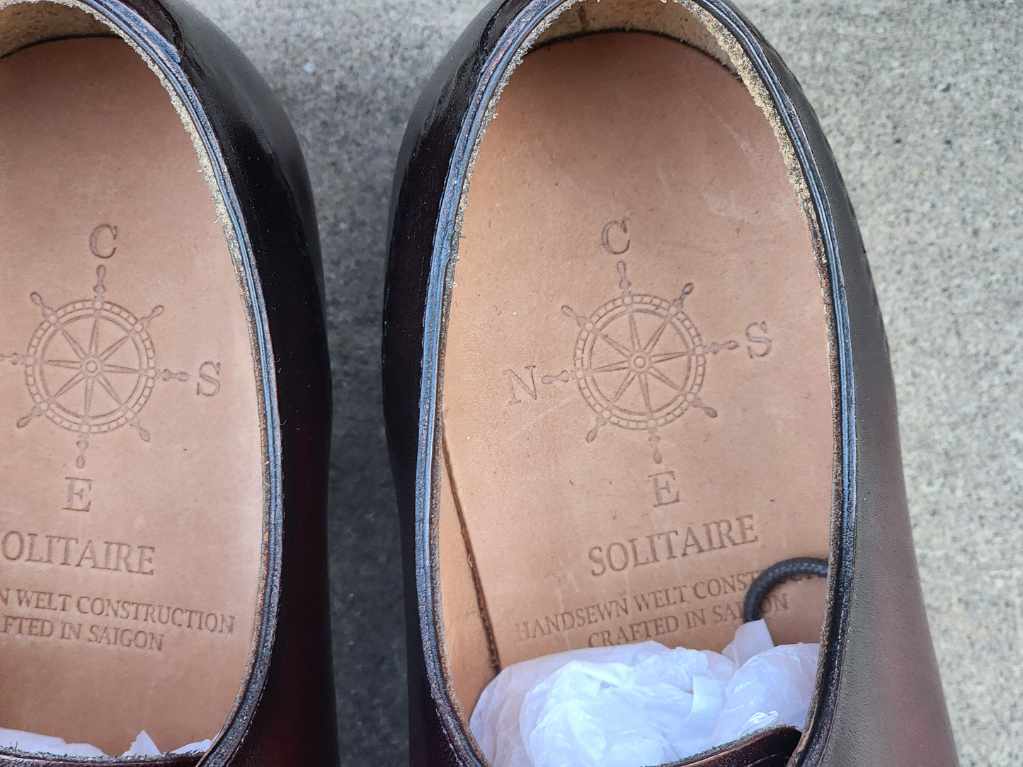 CNES - Whole Cut Adelaide Oxford - Dark Brown Burnished - US 7