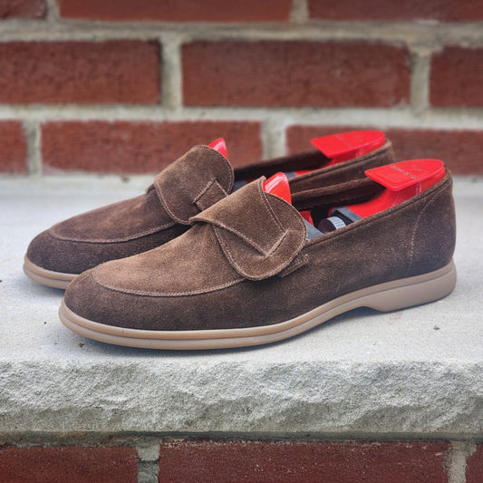 J.FitzPatrick - Unlined Butterfly Loafers - Brown Suede - US 7