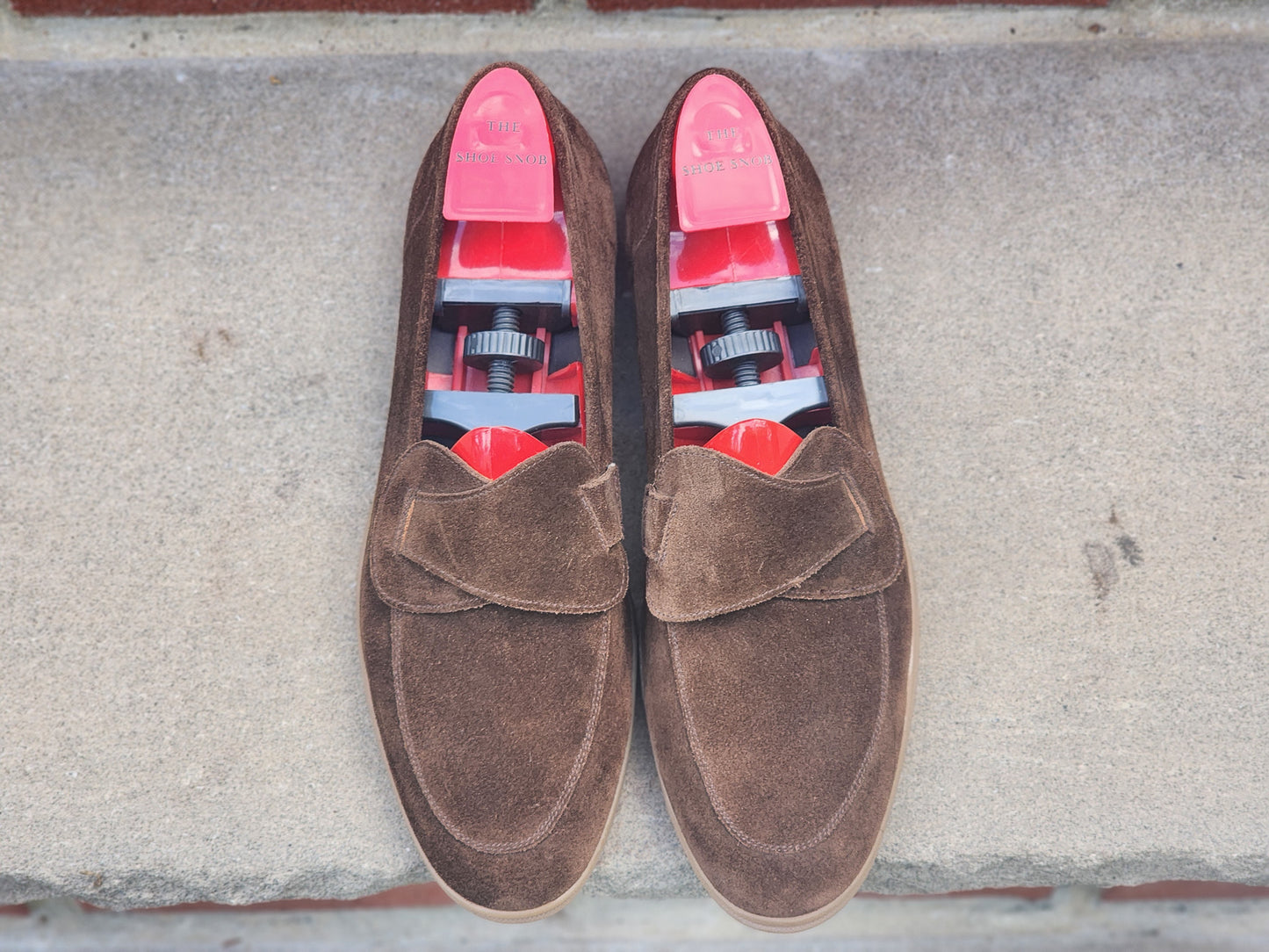 J.FitzPatrick - Unlined Butterfly Loafers - Brown Suede - US 7