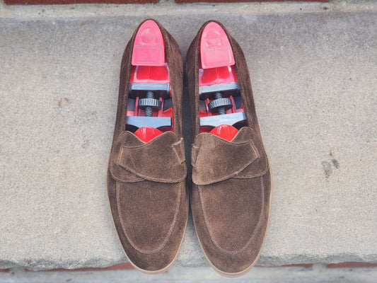 J.FitzPatrick - Unlined Butterfly Loafers - Brown Suede - US 7