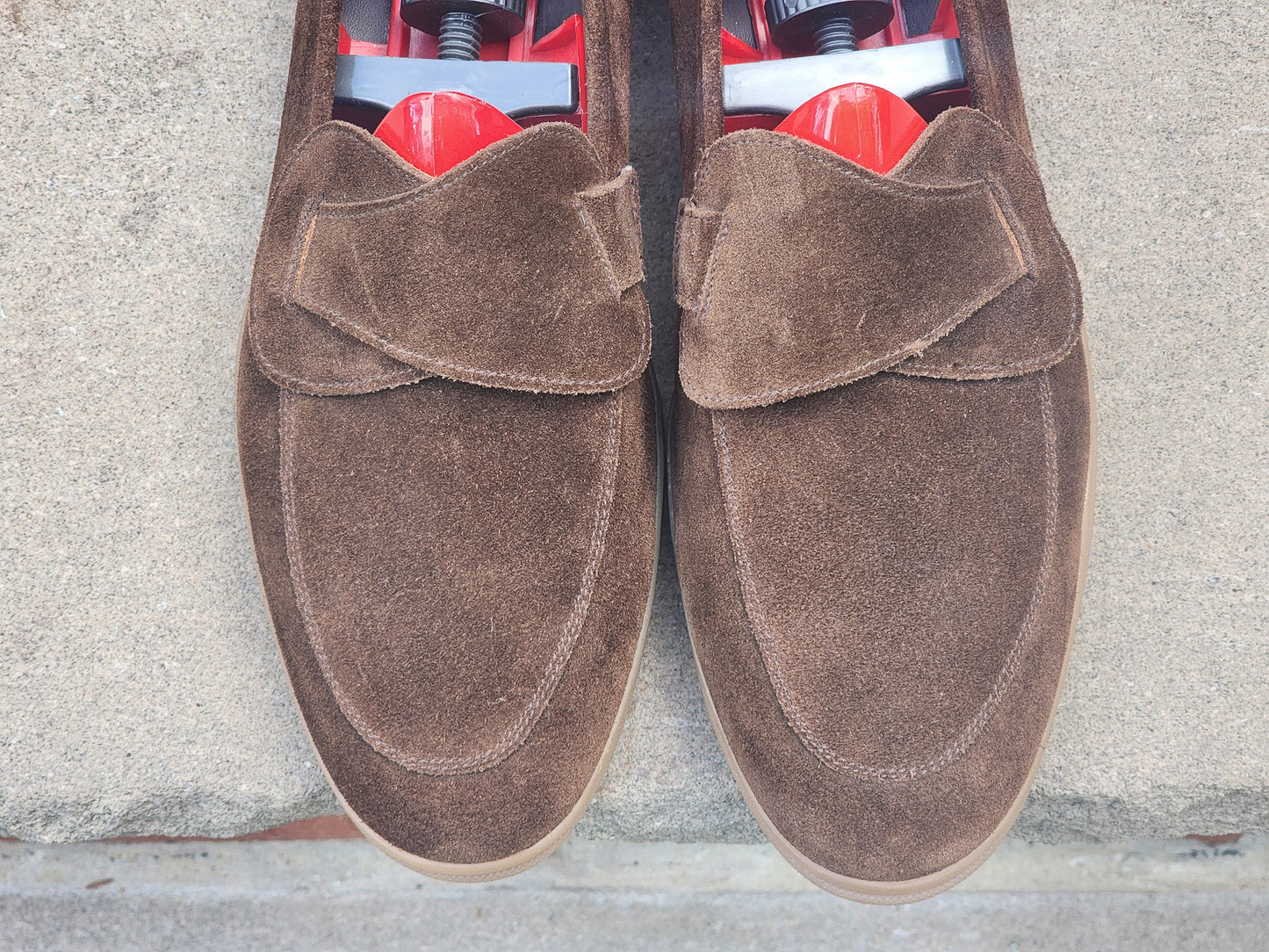 J.FitzPatrick - Unlined Butterfly Loafers - Brown Suede - US 7