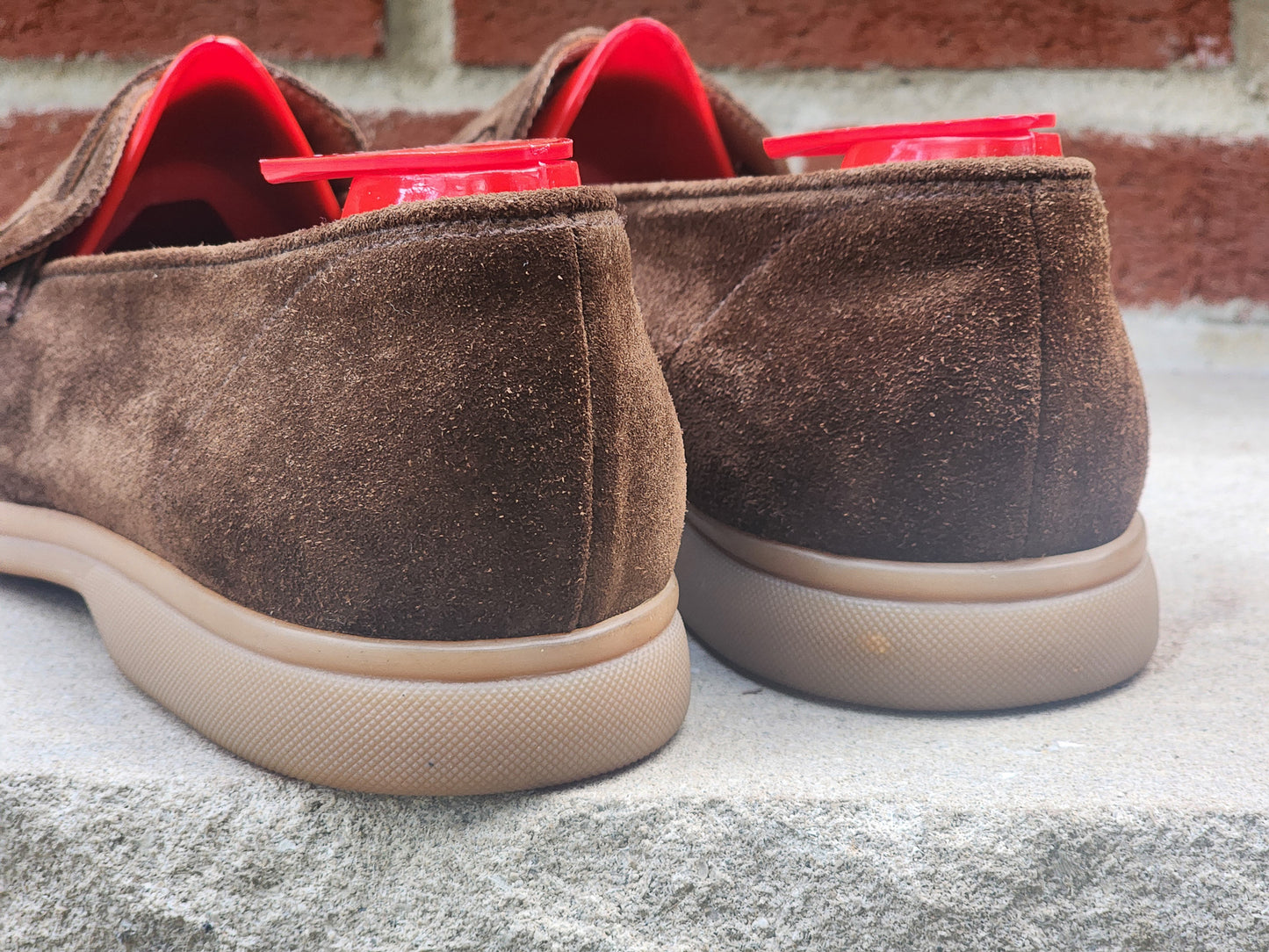 J.FitzPatrick - Unlined Butterfly Loafers - Brown Suede - US 7