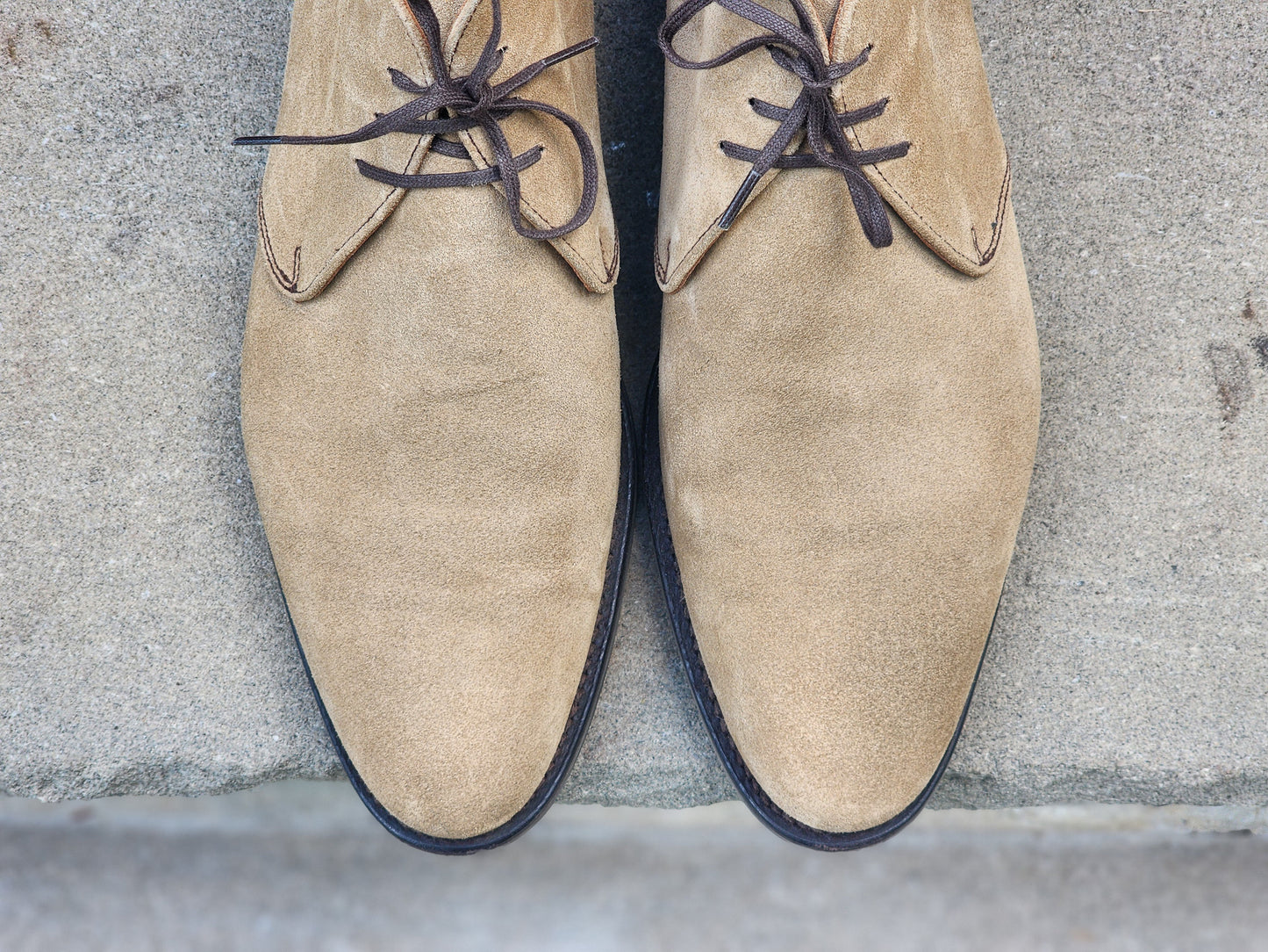 J.FitzPatrick - Suede Chukka Boots - Sand - US 7.5