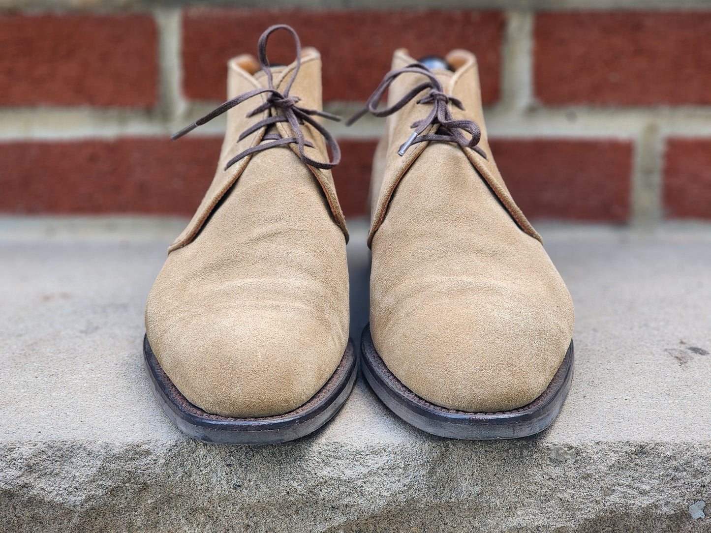 J.FitzPatrick - Suede Chukka Boots - Sand - US 7.5