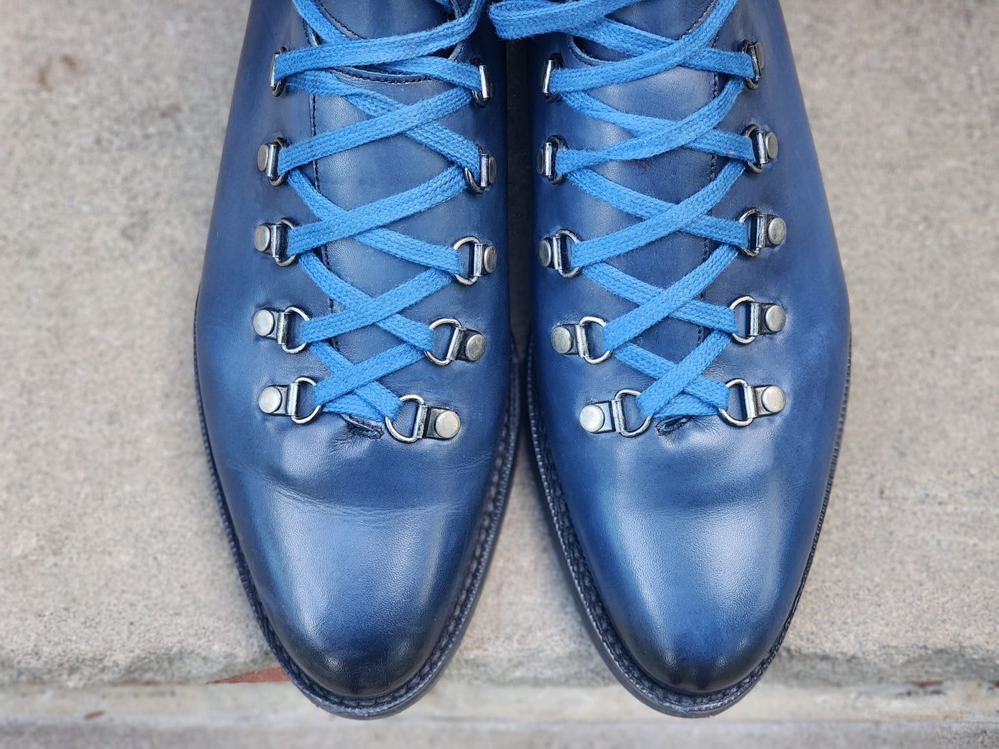 J.FitzPatrick - Alpine Boots - Blue Burnished Calf - US 7.5