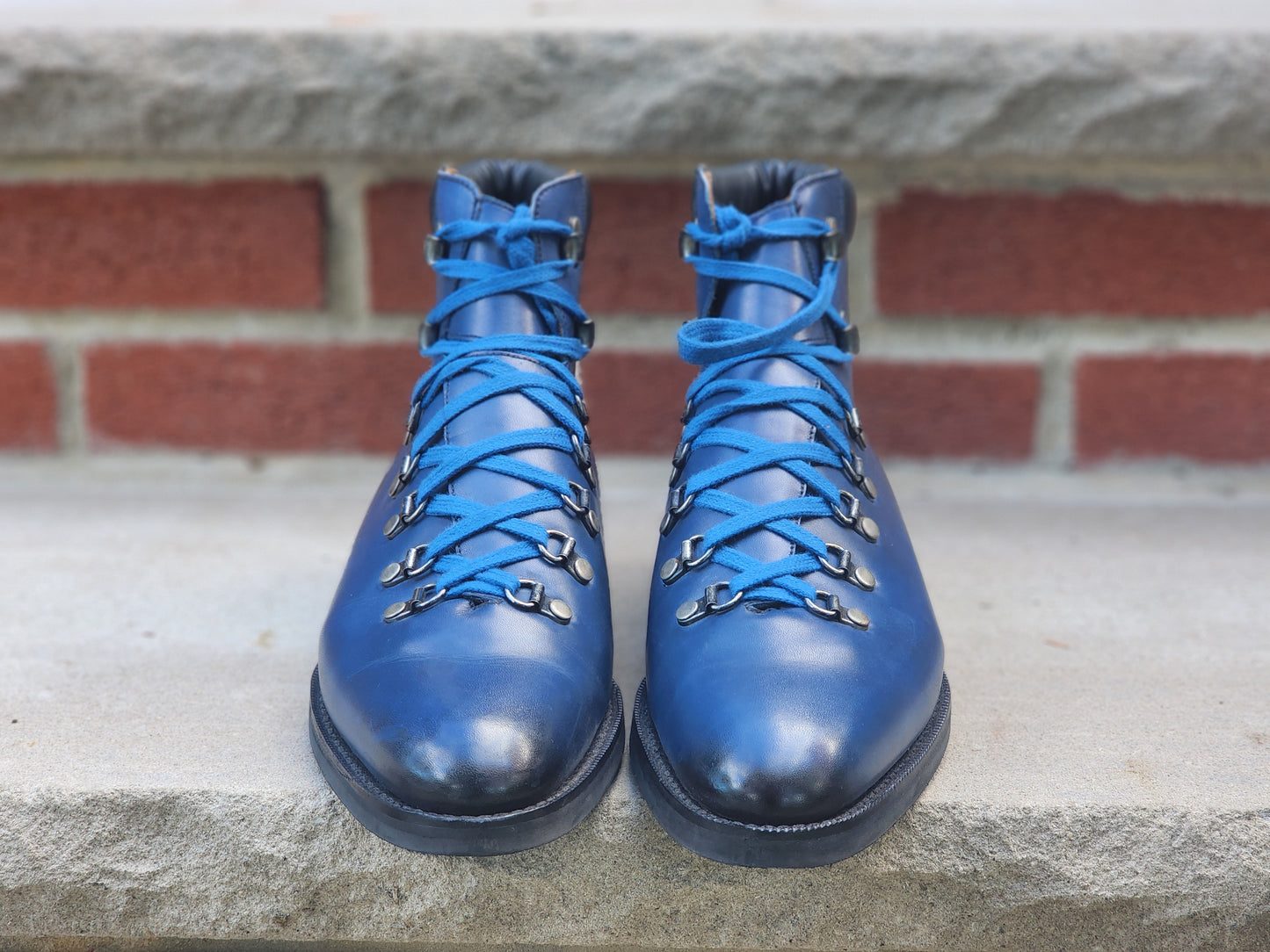 J.FitzPatrick - Alpine Boots - Blue Burnished Calf - US 7.5