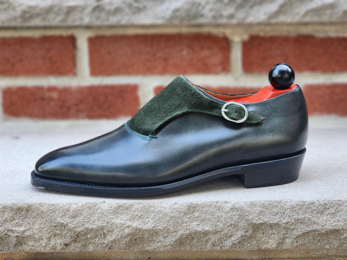 J.FitzPatrick - Oxford en daim pleine fleur - Marron foncé