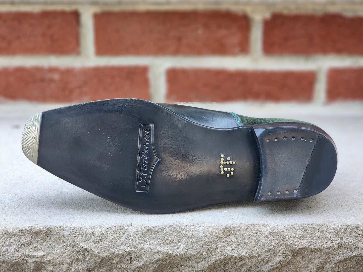 J.FitzPatrick - Oxford en daim pleine fleur - Marron foncé