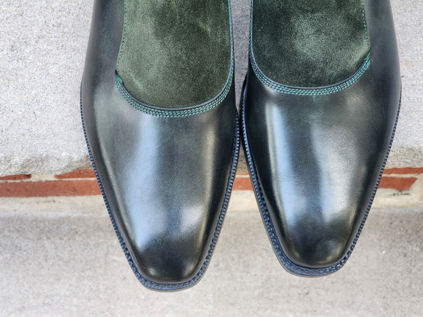 J.FitzPatrick - Oxford en daim pleine fleur - Marron foncé