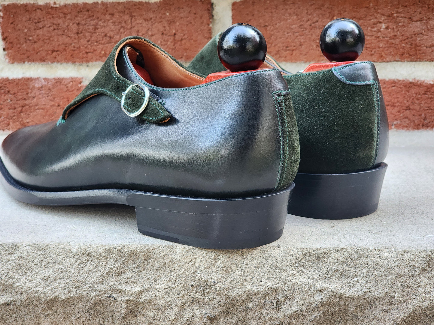 J.FitzPatrick - Oxford en daim pleine fleur - Marron foncé