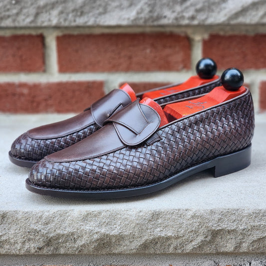 J.FitzPatrick - Butterfly Loafers - Dark Brown/Braided - US 7.5