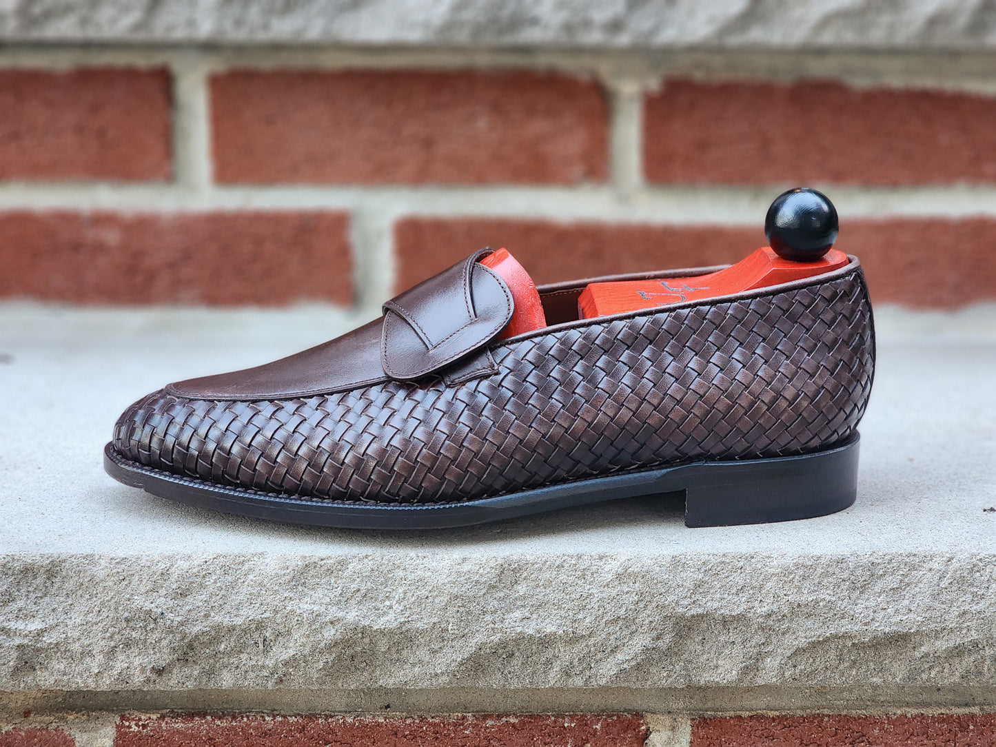 J.FitzPatrick - Mocasines Butterfly - Encuadernación pulida color burdeos