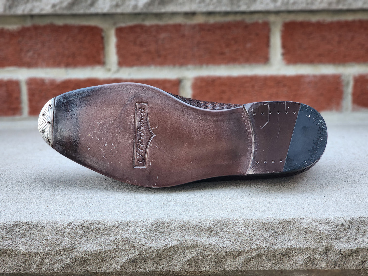 J.FitzPatrick - Mocasines Butterfly - Encuadernación pulida color burdeos