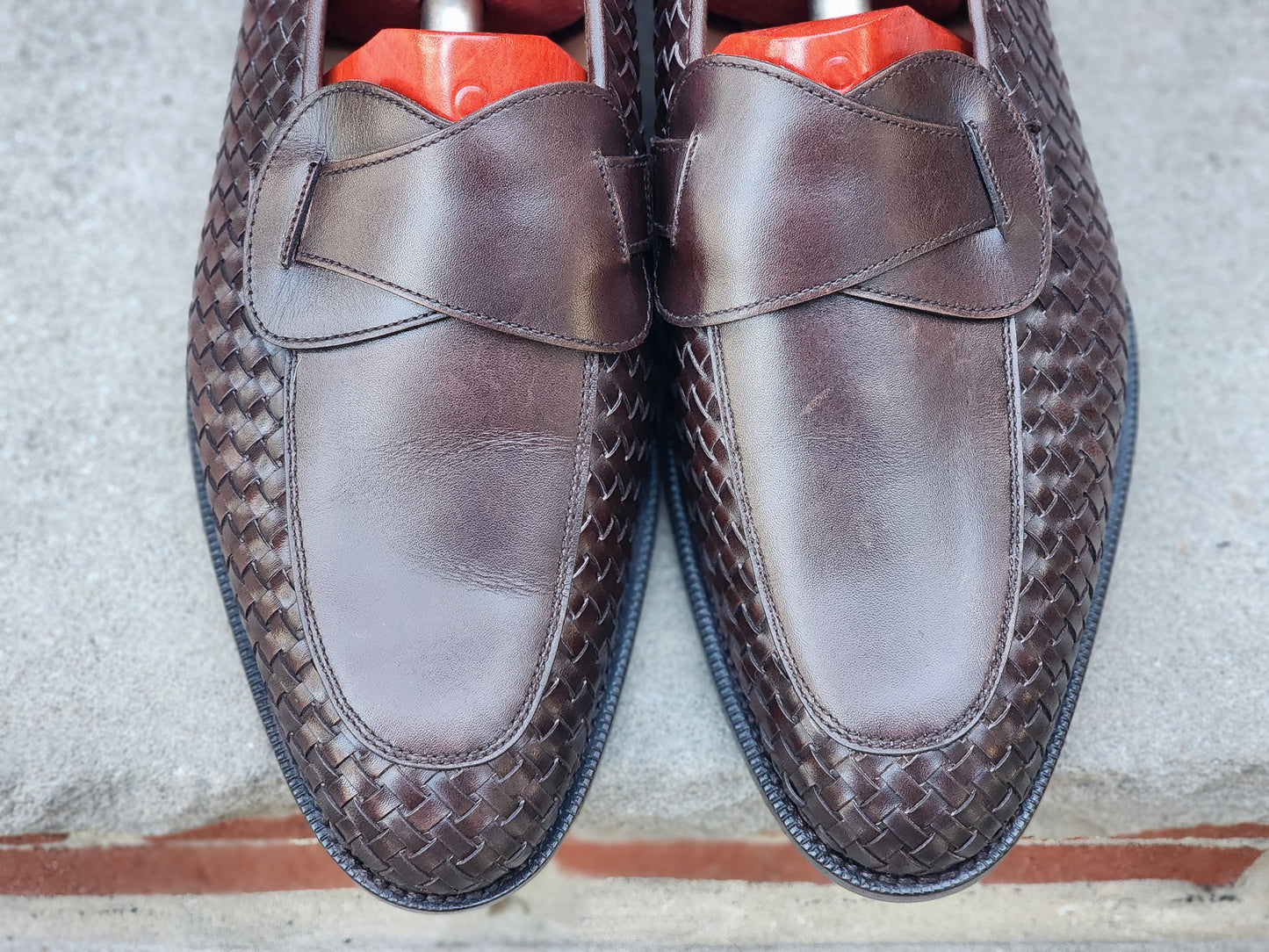 J.FitzPatrick - Mocasines Butterfly - Encuadernación pulida color burdeos