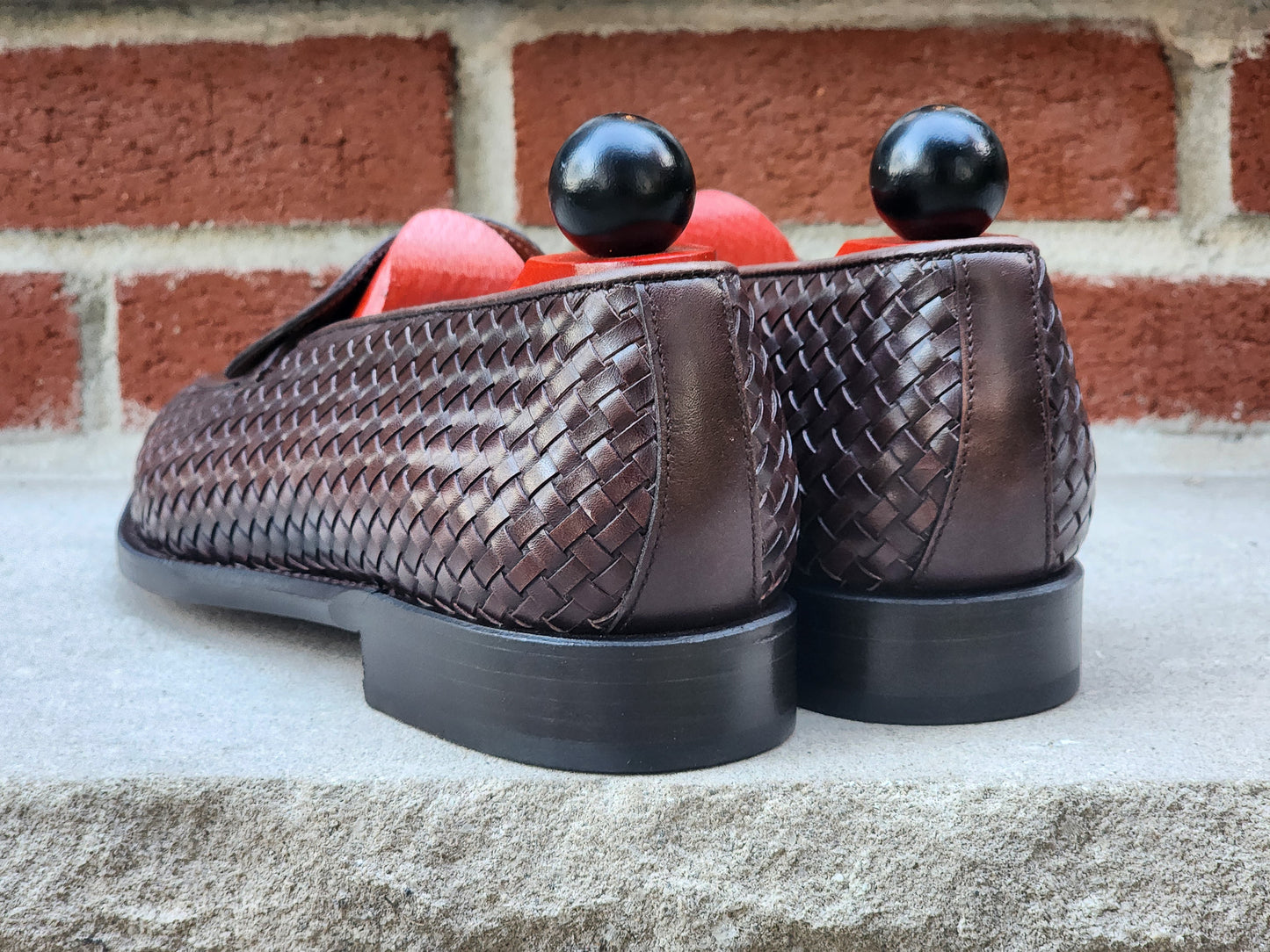 J.FitzPatrick - Mocasines Butterfly - Encuadernación pulida color burdeos