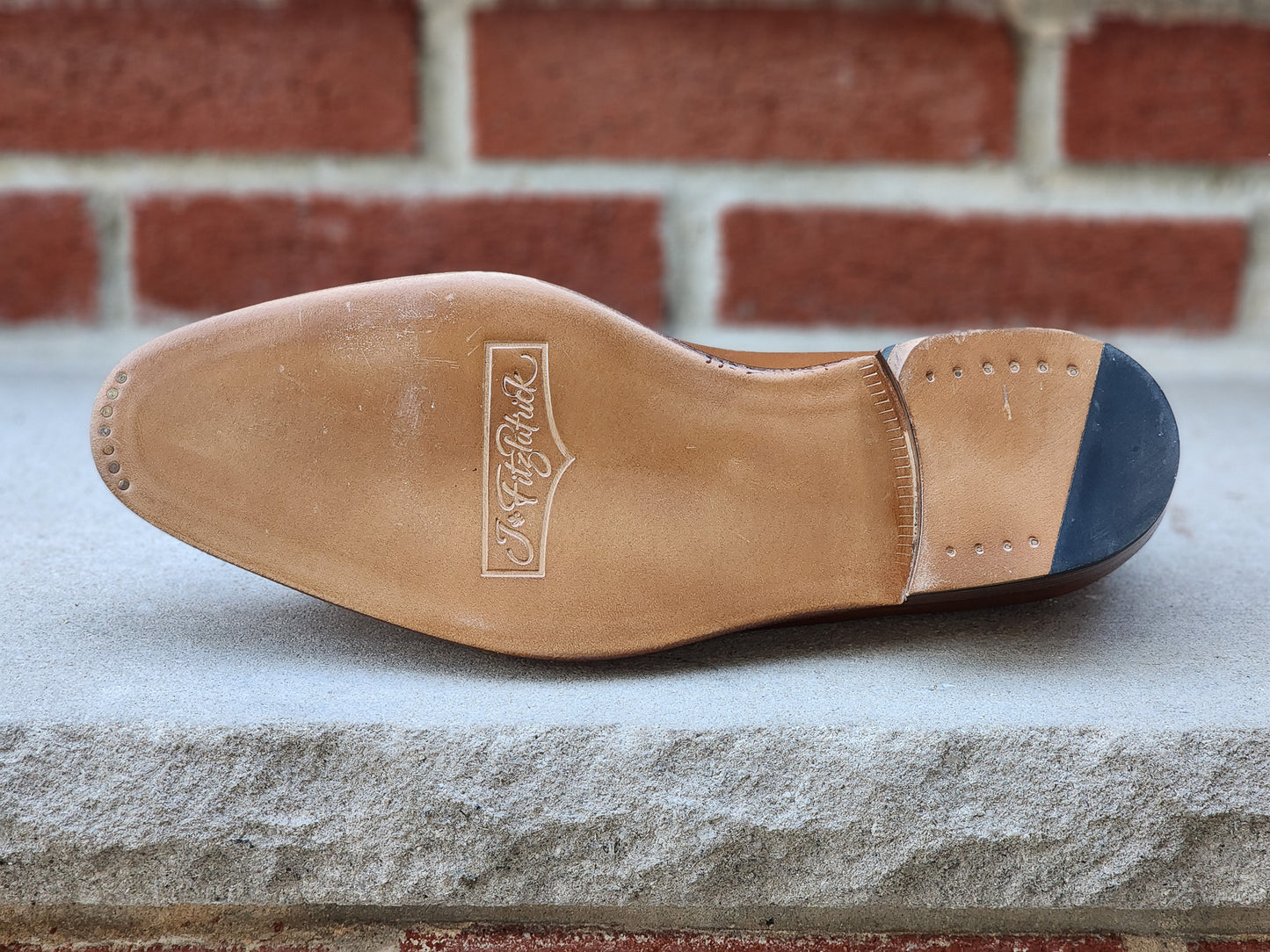 J.FitzPatrick - Apron Derby - Caramel/White Calf - US 7.5