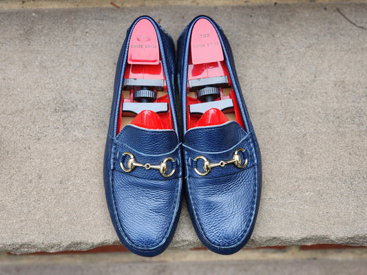 J.FitzPatrick - Driving Loafers - Blue Soft Grain - US 7