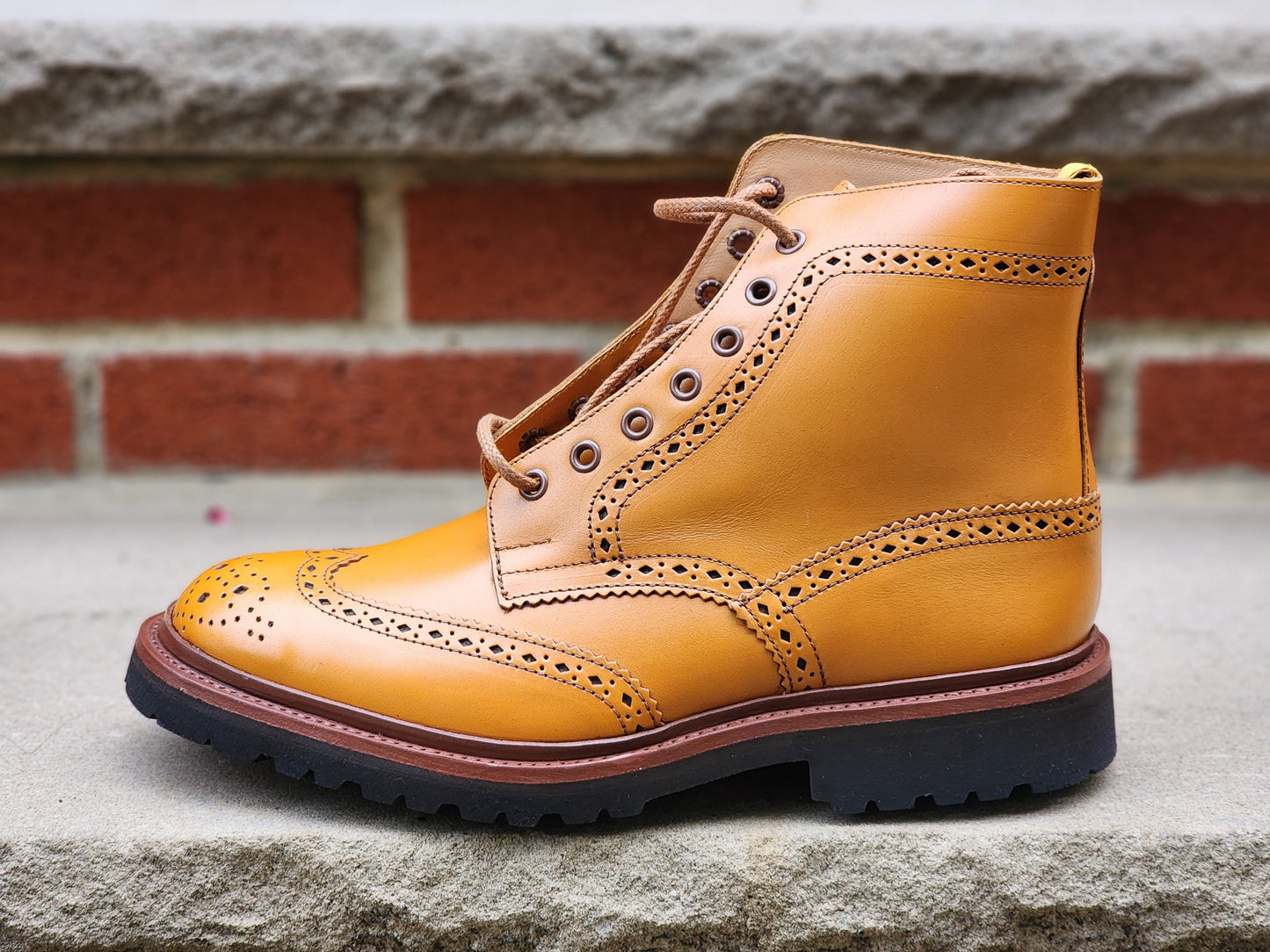 Trickers x Wildsmith - Stow Brogue Boot - Acorn Calf - US 8