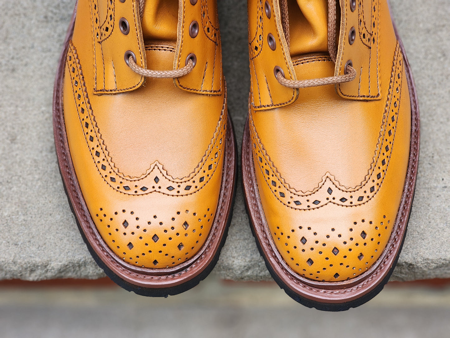 Trickers x Wildsmith - Stow Brogue Boot - Acorn Calf - US 8
