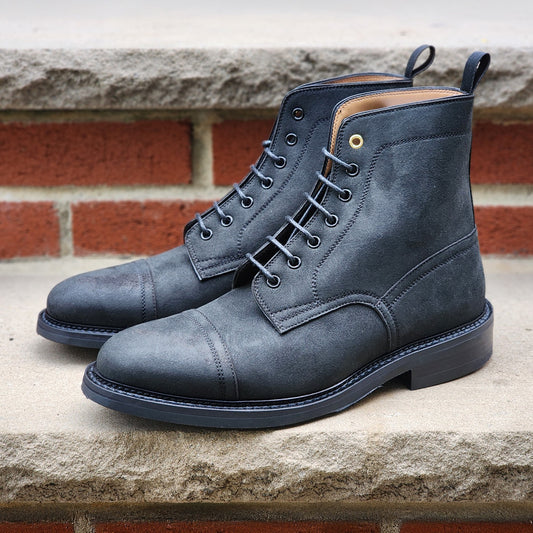 Zingales - Derby Boot - Vegan Black Suede - US 7.5