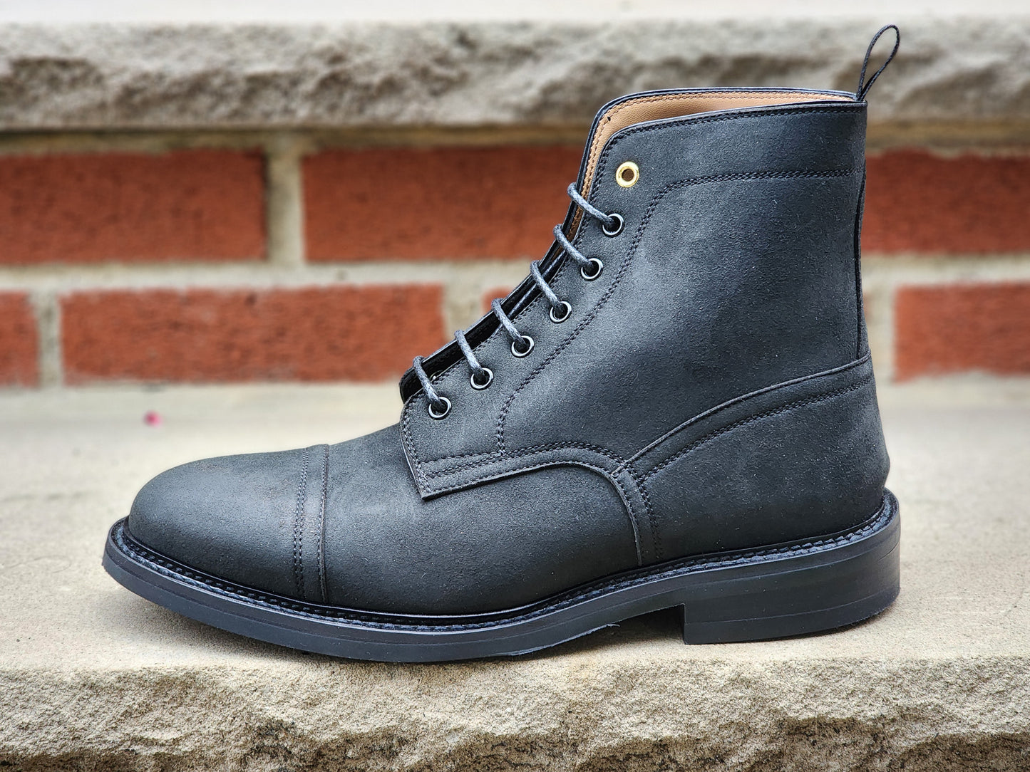 Zingales - Derby Boot - Vegan Black Suede - US 7.5