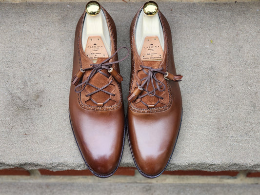 Carmina 3D Bespoke - Ghillie Oxford - Vegano Brown/Suede - US 7.5