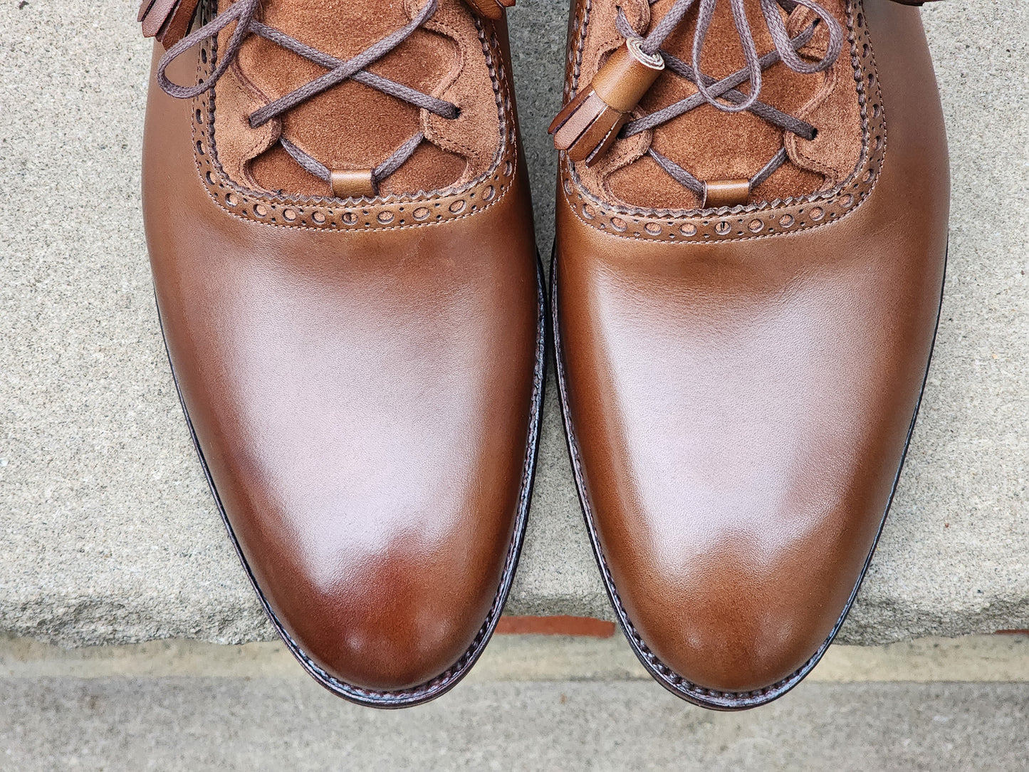 Carmina 3D Bespoke - Ghillie Oxford - Vegano Brown/Suede - US 7.5