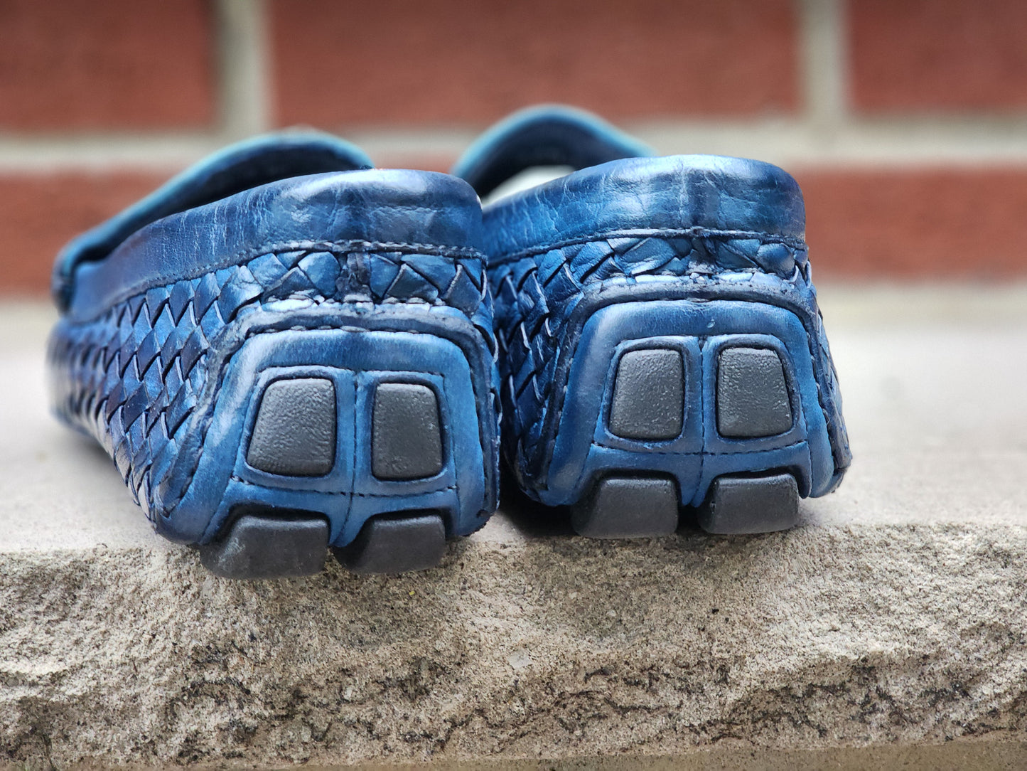 Mario Bemer - Driving Loafers - Blue Braided Calf - US 8