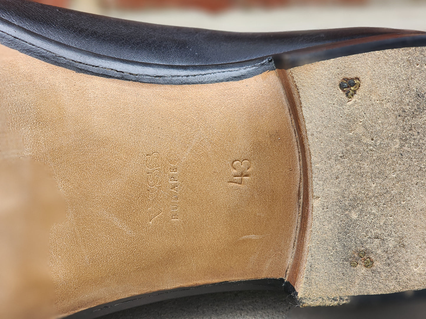 Vass - Wholecut Oxford - Black Calf - US 10