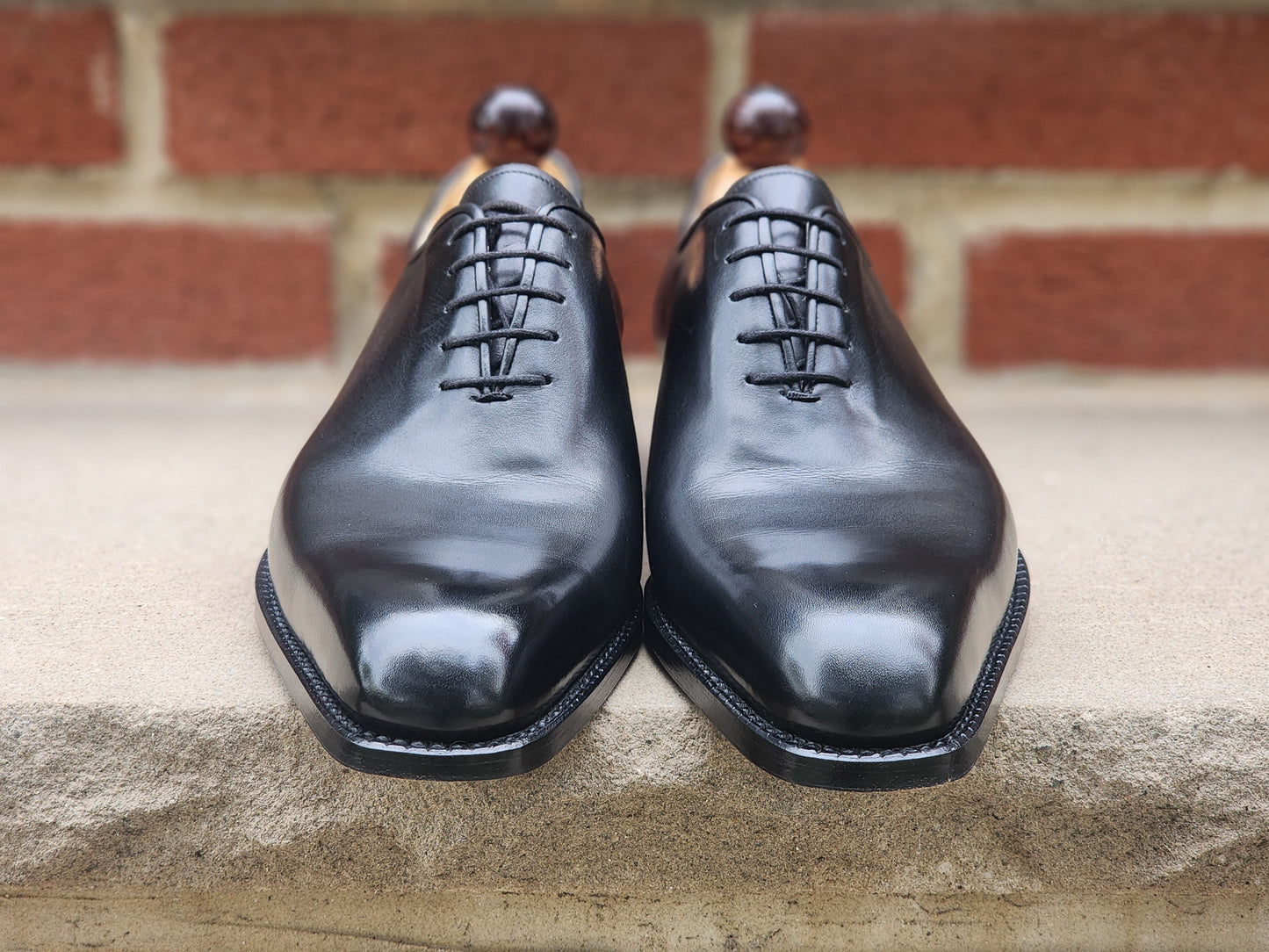 Vass - Wholecut Oxford - Black Calf - US 10