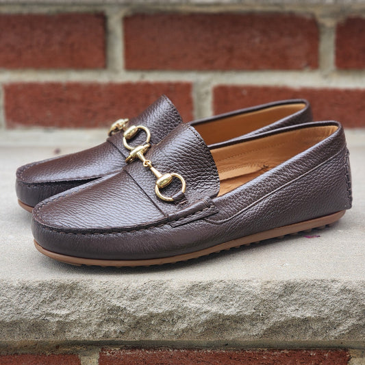 J.FitzPatrick - Driving Loafers - Dark Brown Soft Grain - US 7
