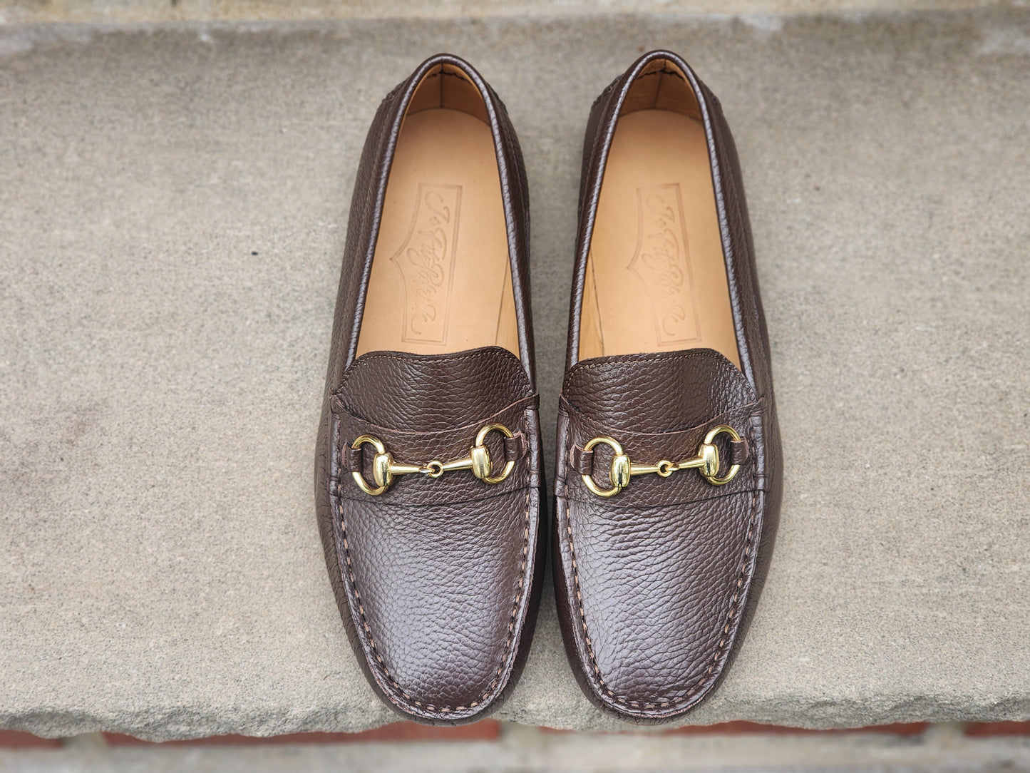 J.FitzPatrick - Driving Loafers - Dark Brown Soft Grain - US 7