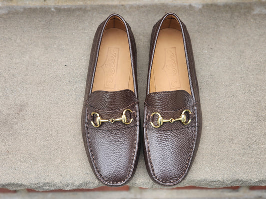 J.FitzPatrick - Driving Loafers - Dark Brown Soft Grain - US 7