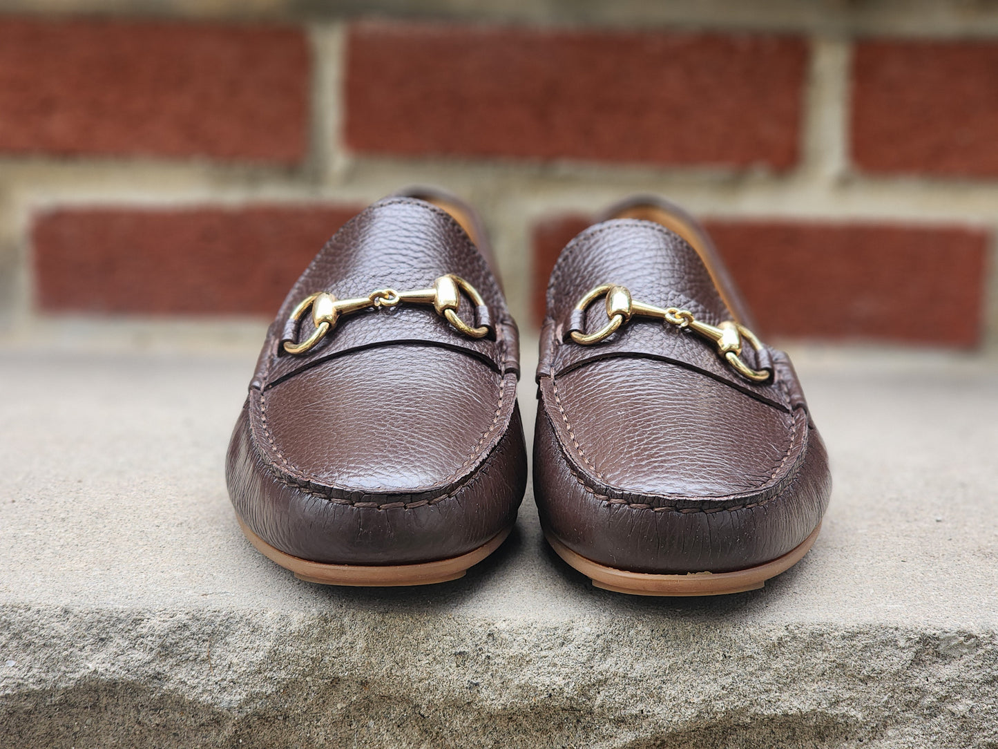 J.FitzPatrick - Driving Loafers - Dark Brown Soft Grain - US 7