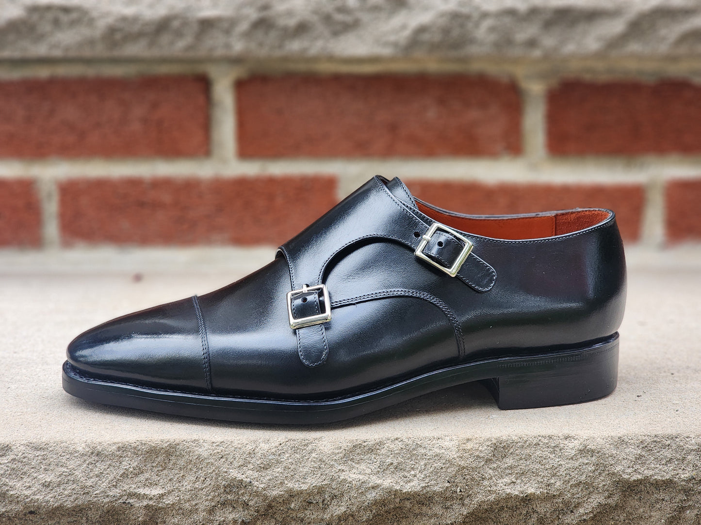 Sapatero - Double Monk Strap - Black Calf - US 8