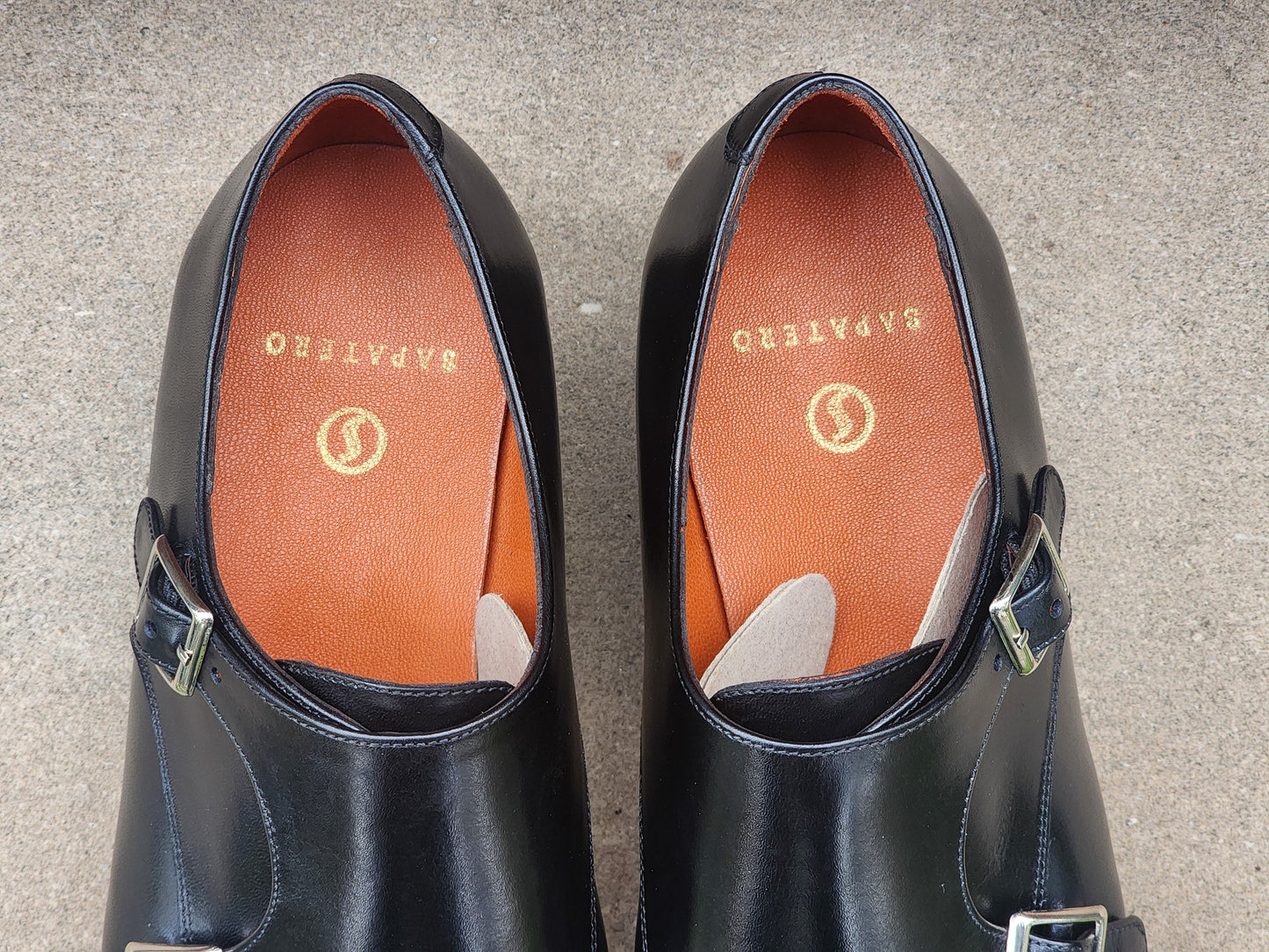 Sapatero - Double Monk Strap - Black Calf - US 8