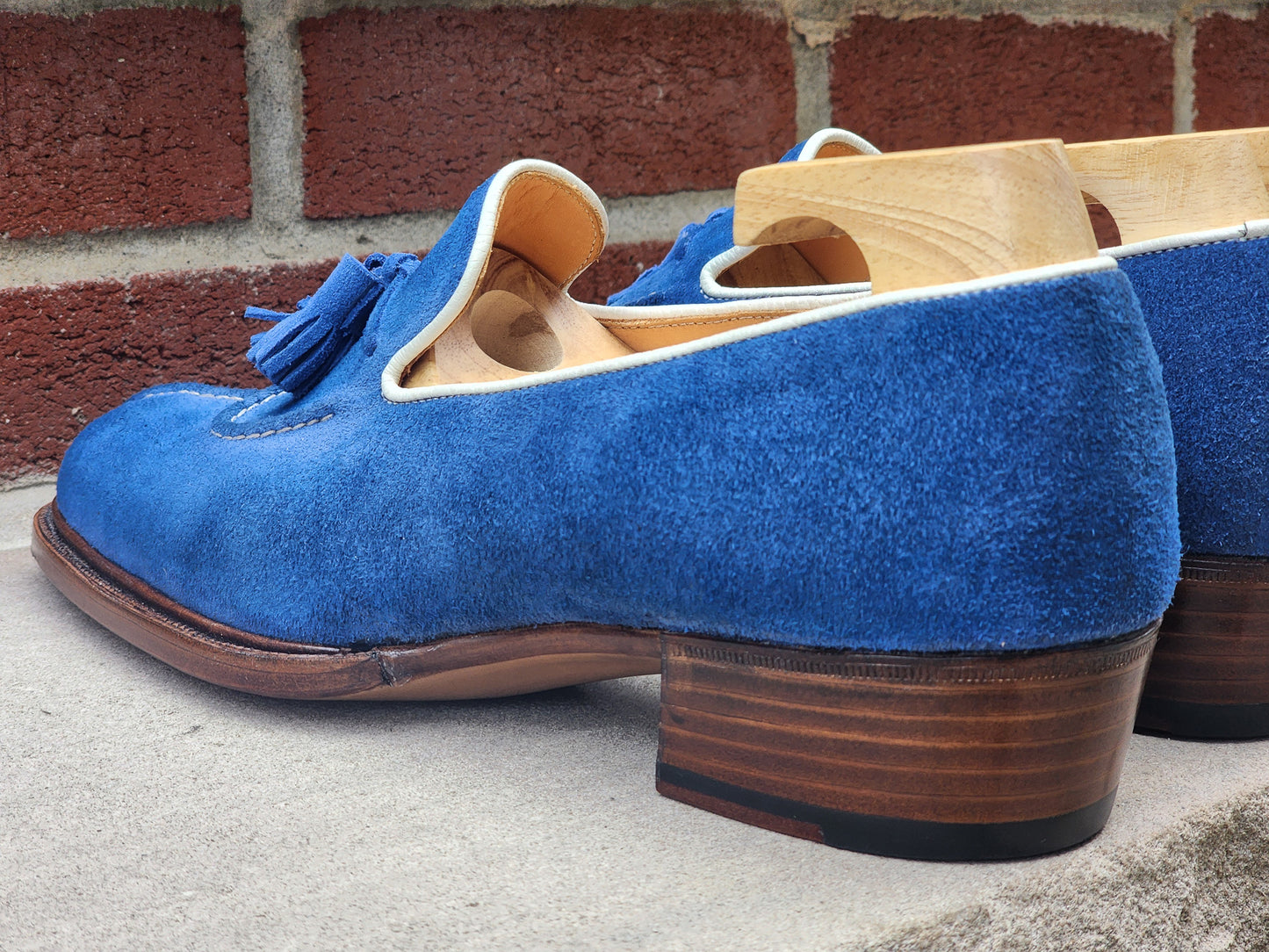 Ichigo Ichie - Tassel Loafers - Blue Suede - US 7.5