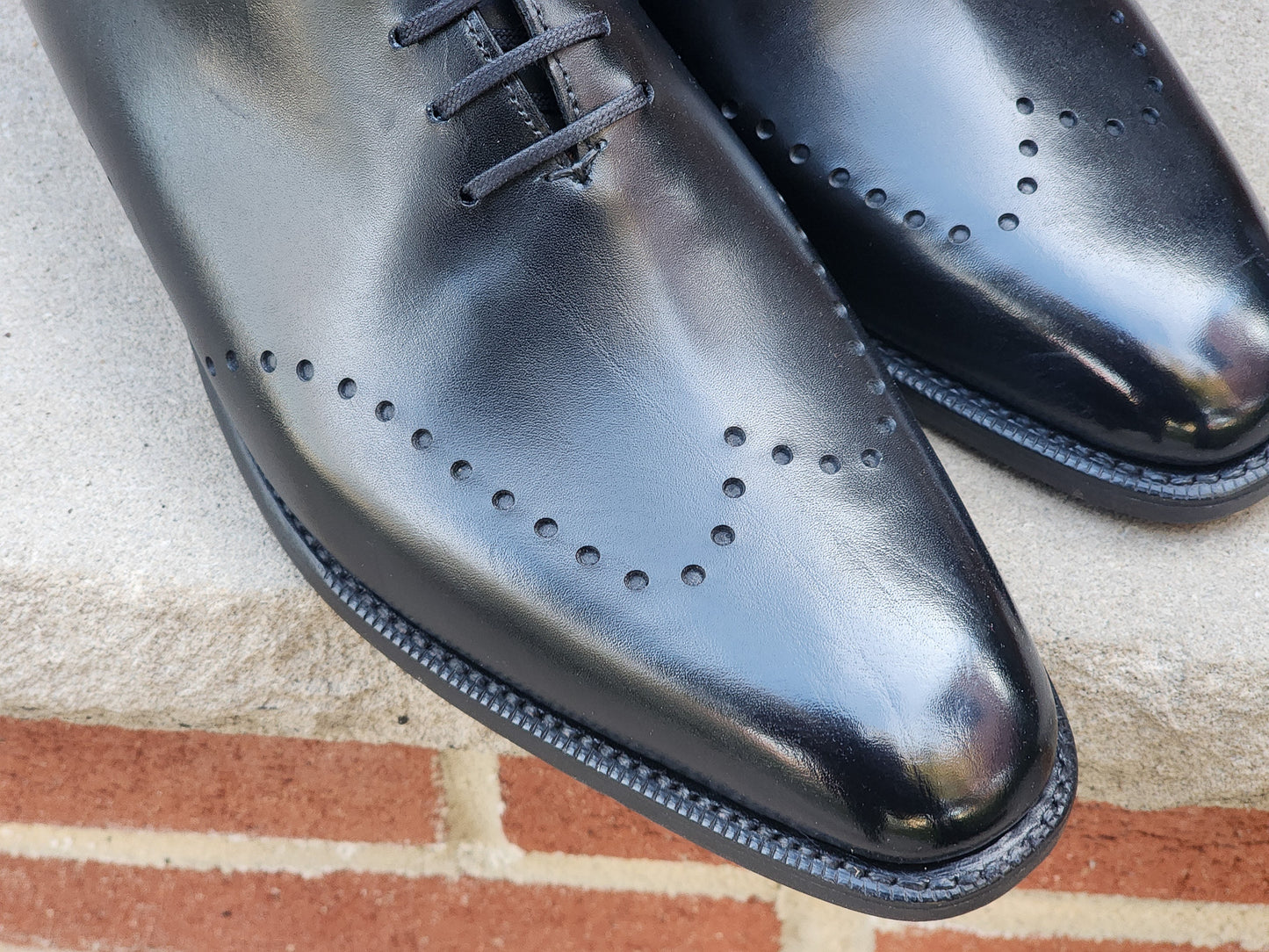 J.FitzPatrick - Oxford de una sola pieza de ante - Marrón oscuro