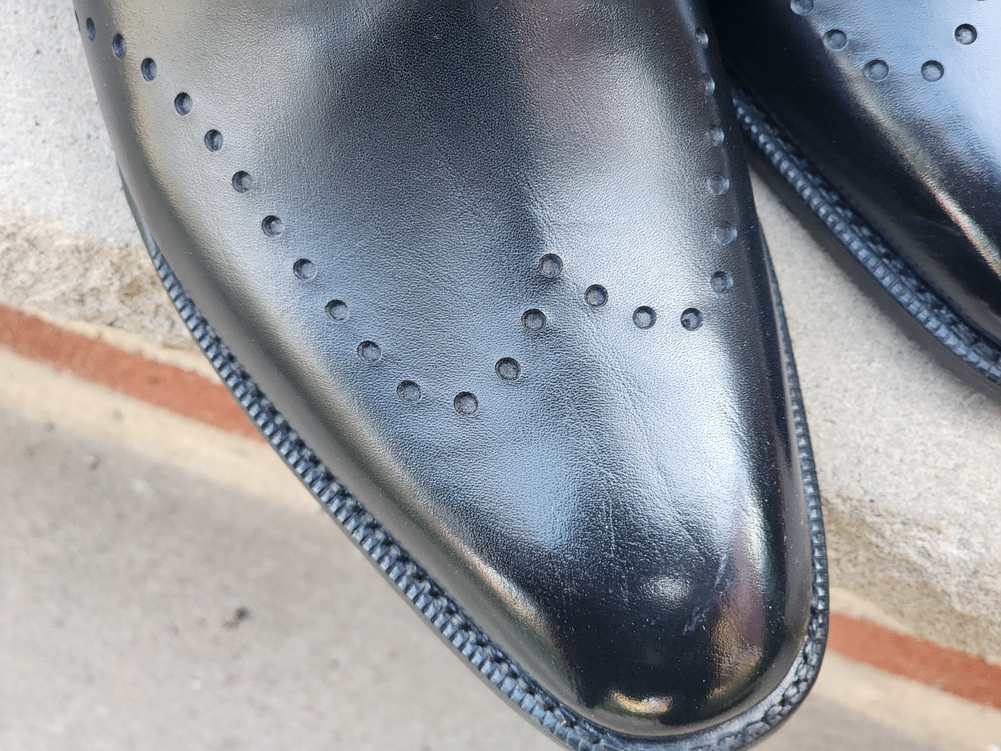 J.FitzPatrick - Oxford de una sola pieza de ante - Marrón oscuro