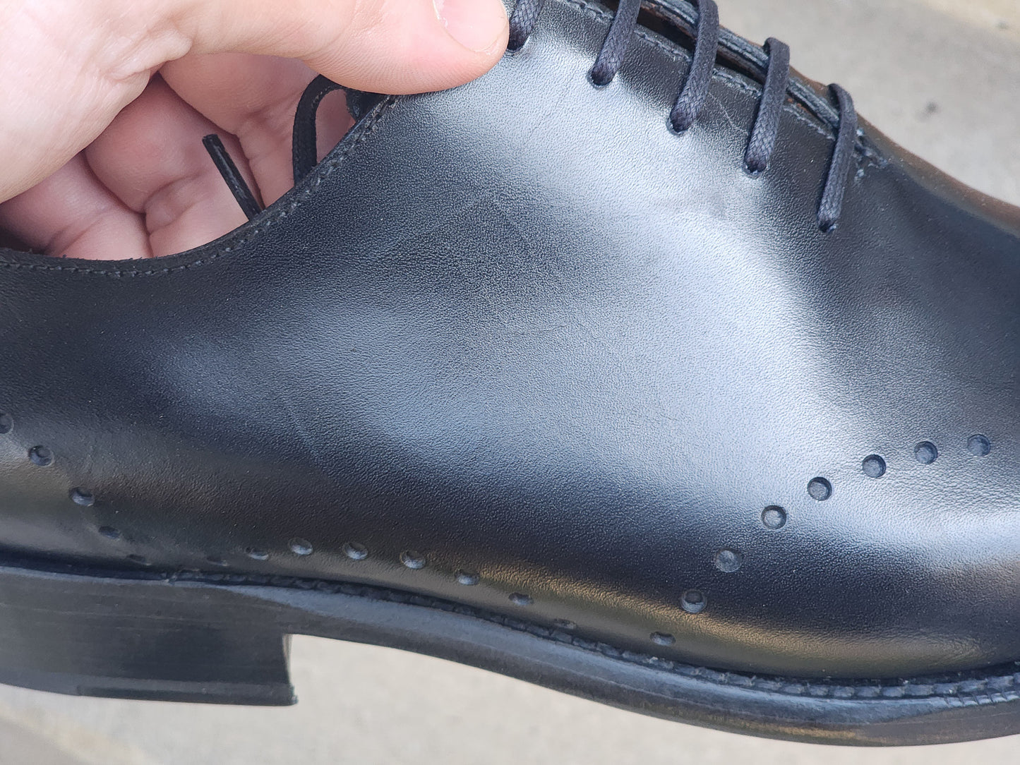 J.FitzPatrick - Oxford de una sola pieza de ante - Marrón oscuro