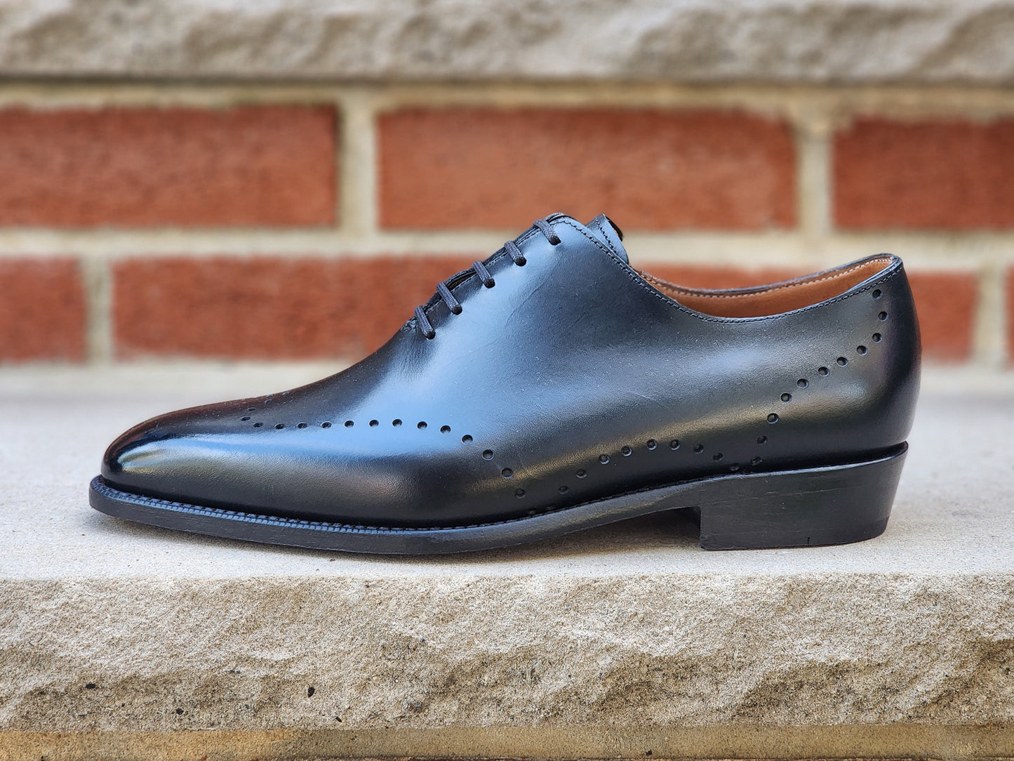 J.FitzPatrick - Oxford de una sola pieza de ante - Marrón oscuro