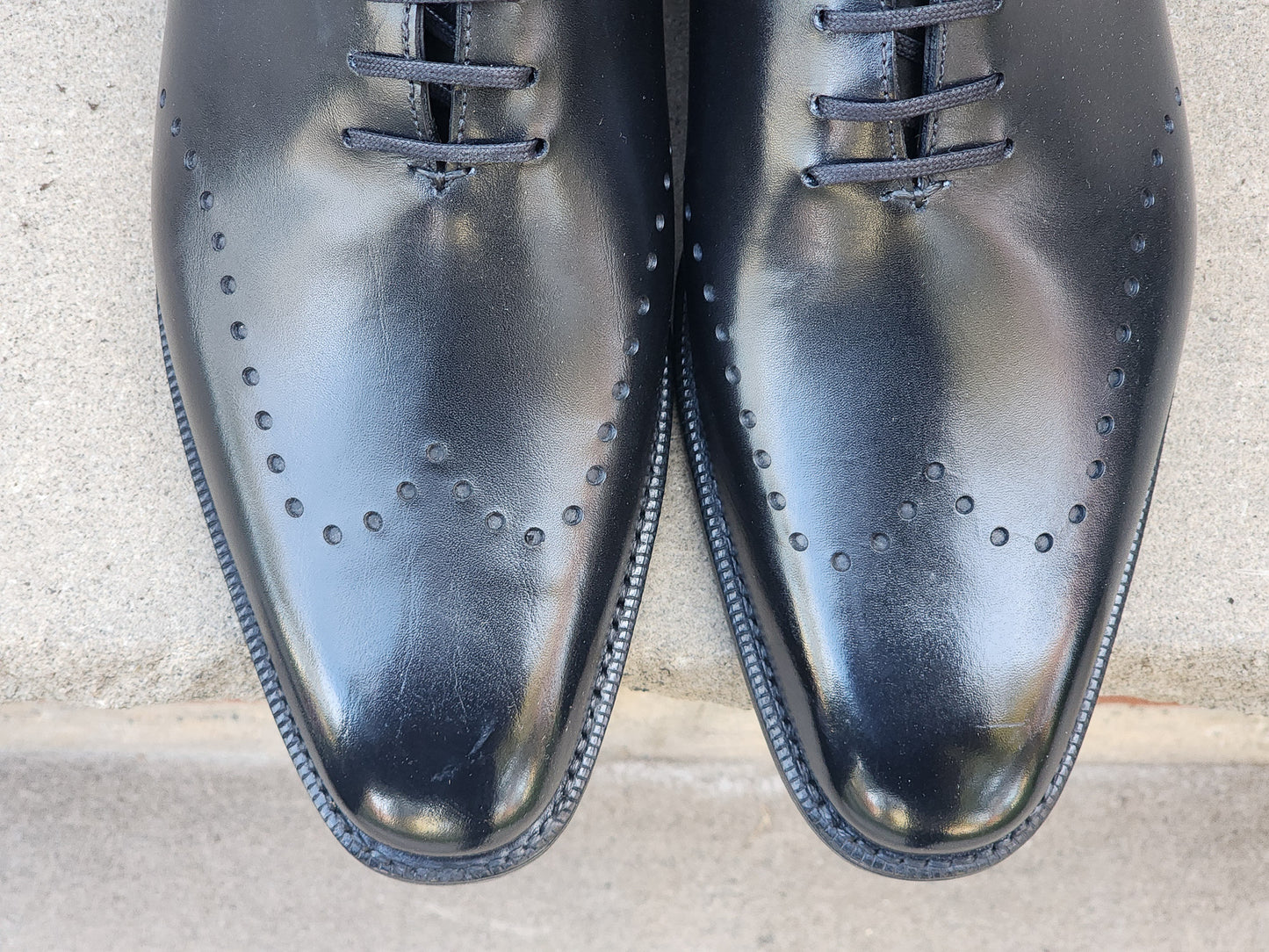 J.FitzPatrick - Oxford de una sola pieza de ante - Marrón oscuro