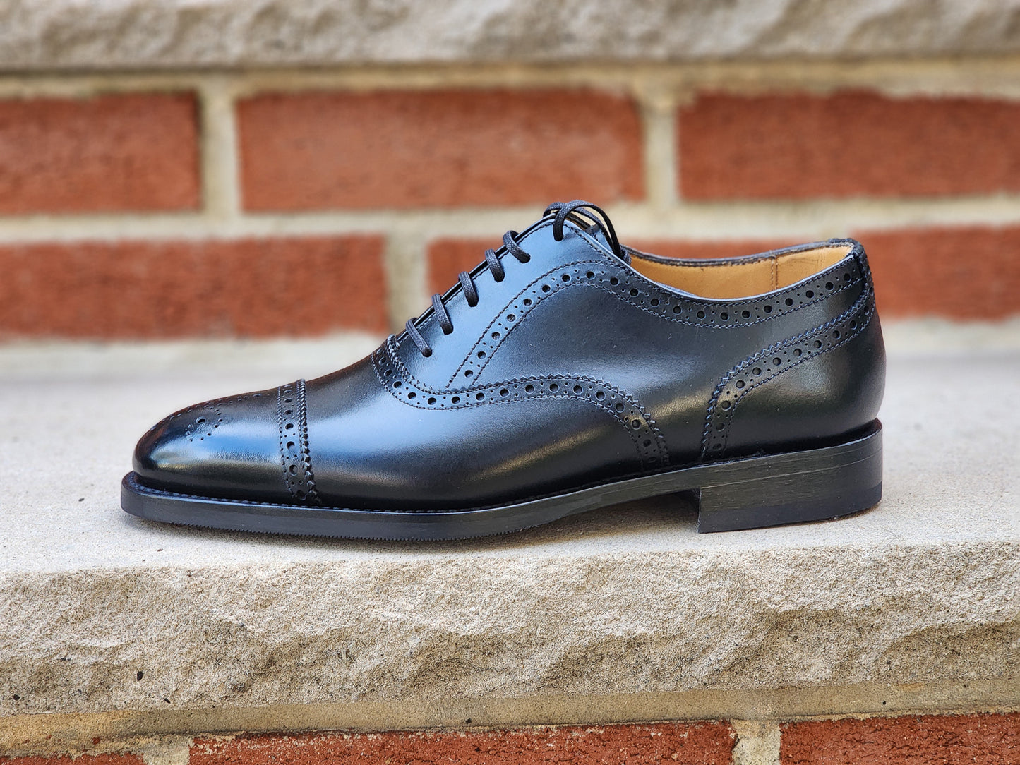 J.FitzPatrick - Oxford de una sola pieza de ante - Marrón oscuro